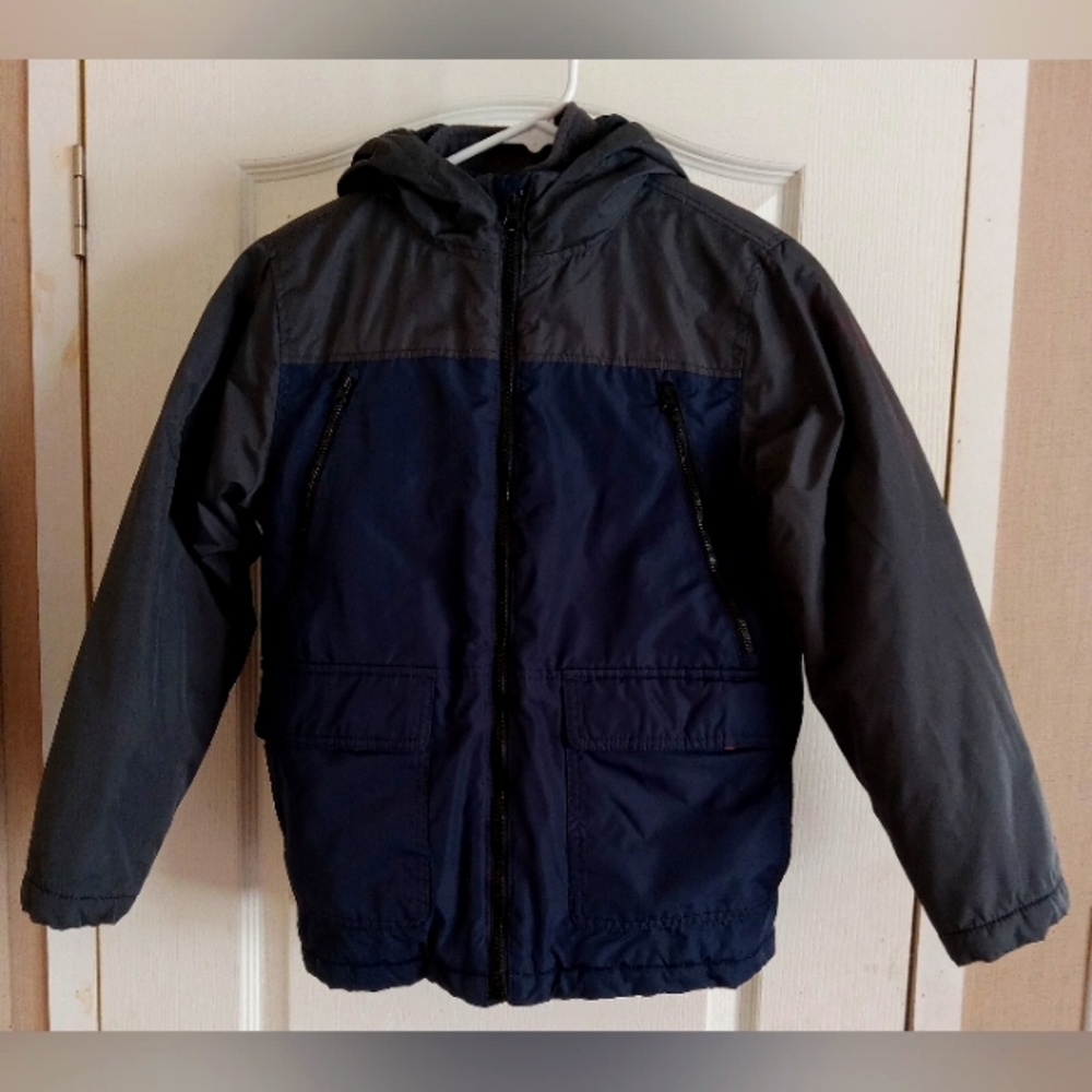 Boys Size M 8 Navy and Gray Double insulated Old Navy Coat